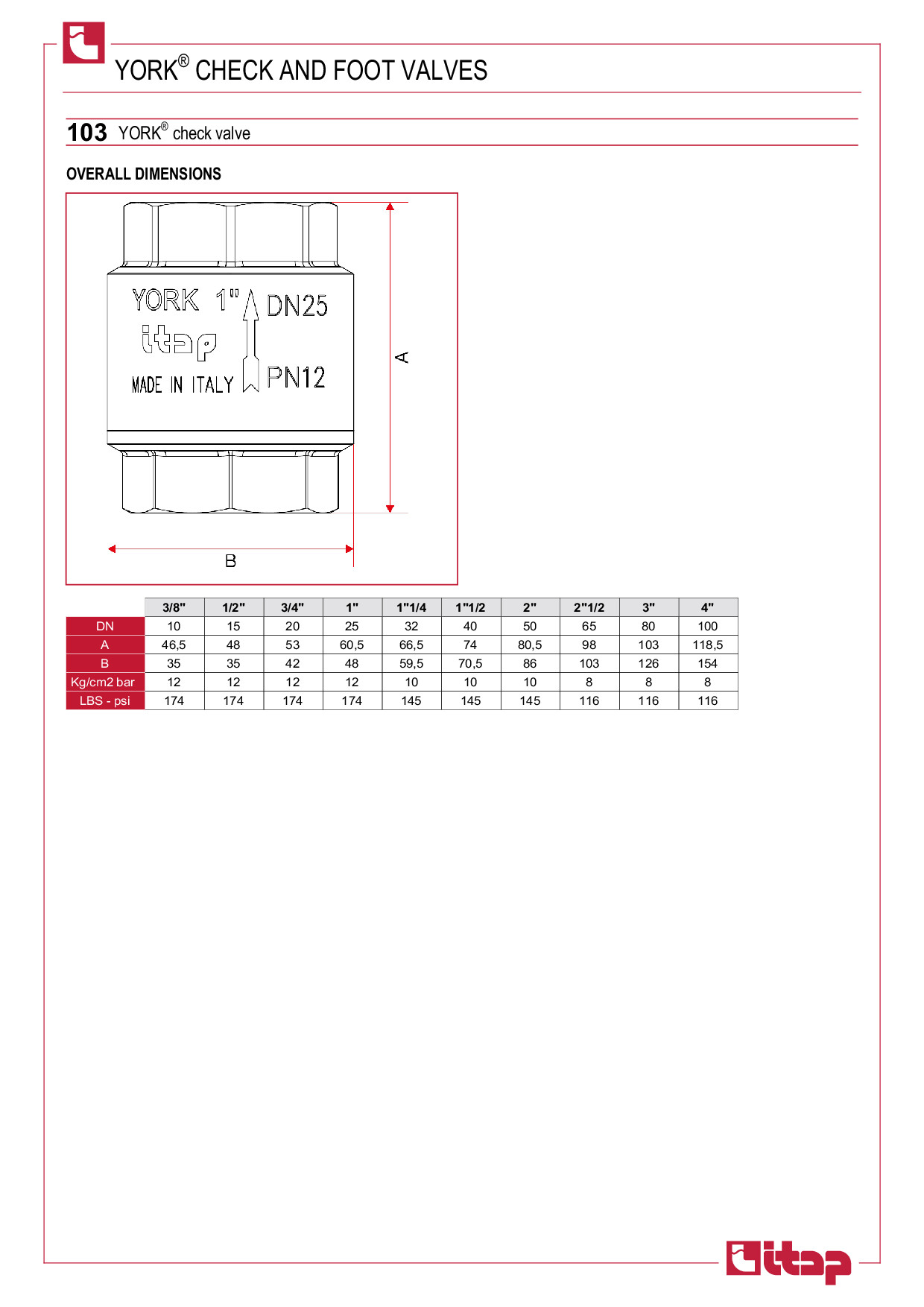 103 YORK® check valve - Itap