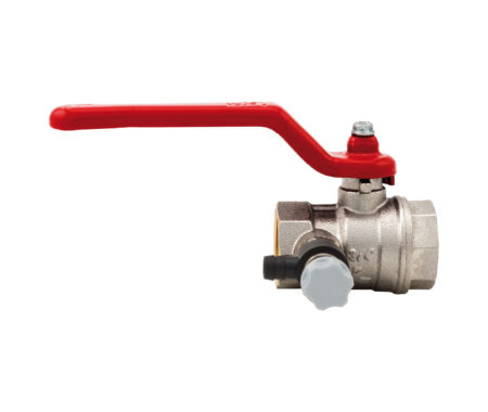 Standard flow ball valve with revolving drain cock