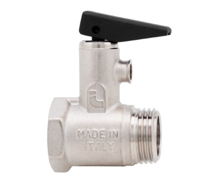 Safety relief valve for boilers with lever handle