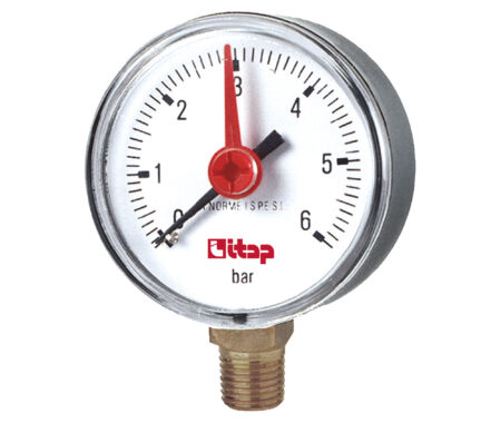 Pressure gauge, bottom connection, 0-6 bar
